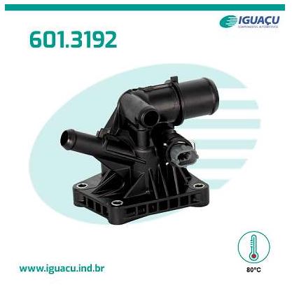 CARCACA VALVULA TERMOSTATICA 80° FIAT ARGO, MOBI. CRONOS - IG601.3192-80 IGUAÇU