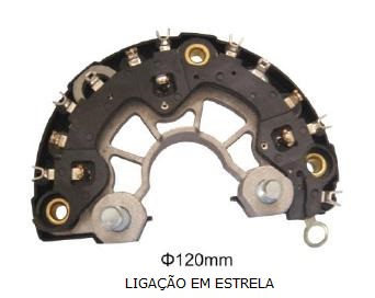 PLACA RETIFICADORA ALTERNADOR IVECO/ PALIO WEKEND /SIENA 1.0/1.5 - IKR3202  