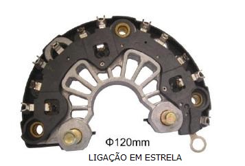 PLACA RETIFICADORA ALTERNADOR PALIO WEKEND 1698../ DUCATO00 ..05 - IKR3220