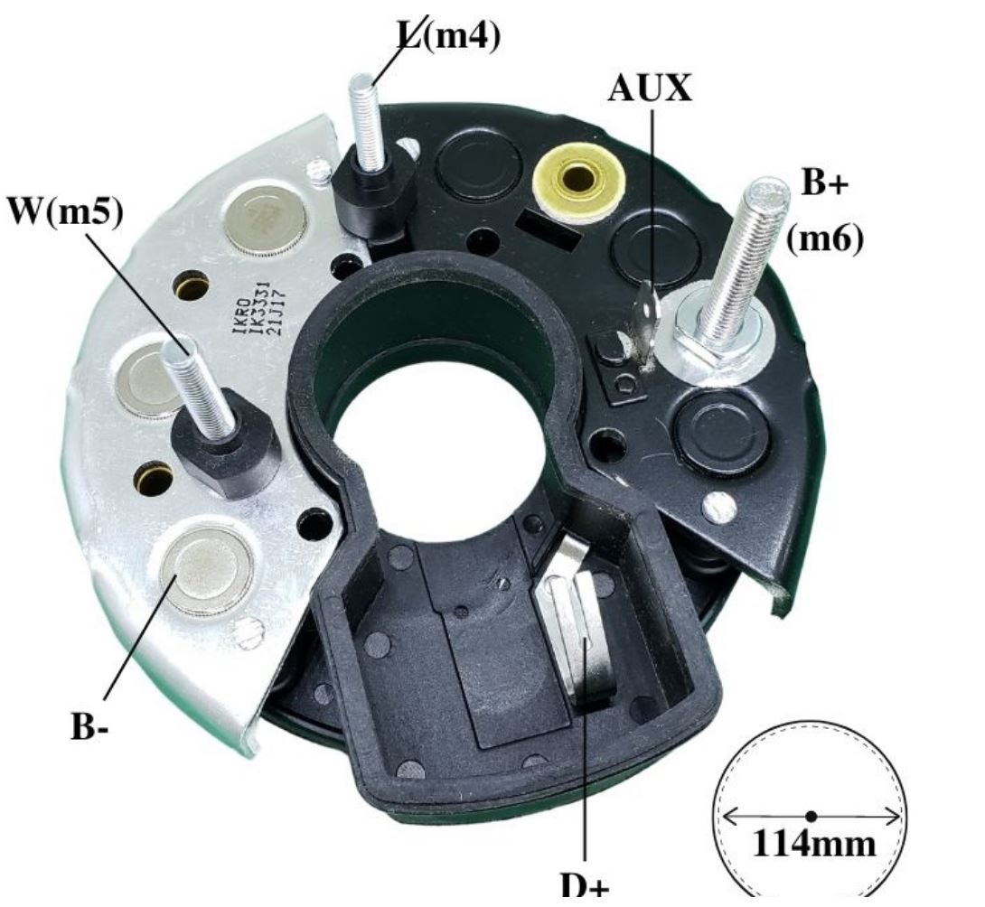 PLACA REFICADORA 150A 6 DIODOS IVECO M.BENZ MAN - IKRO IKR3331