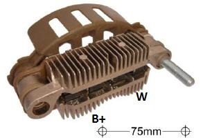 PLACA RETIFICADORA ALTERNADOR CIVIC 17 01/04/PAJERO TRITON 3 - IKR3383  