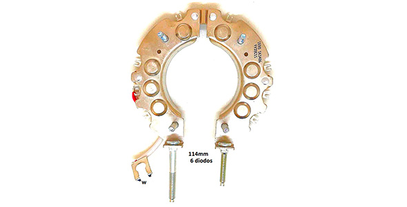 PLACA RETIFICADORA TOYOTA HILUX 2.4D  2.8 ALTERNADOR NIPPONDENSO - IKRO - IK3406