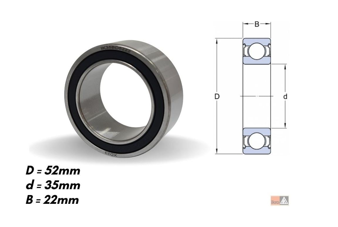 ROLAMENTO PARA COMPRESSORES DE AR CONDICIONADO - IKR35BD5222 IKRO