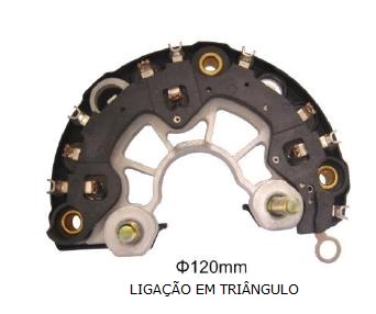 PLACA RETIFICADORA ALTERNADOR FORD COURIER  KA 2009 - IKR3672  