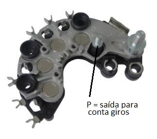 PLACA RETIFICADORA ALTERNADOR BLAZER/S10 DIESEL 2.8  - IKR3720  