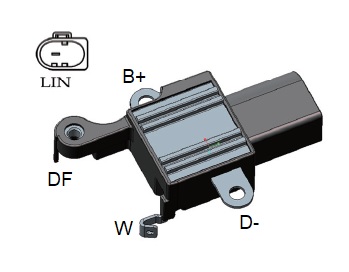 REGULADOR VOLTAGEM ALTERNADOR VW GOL F/FOX-IVECO DAYLI 14V CP - IKR5040  