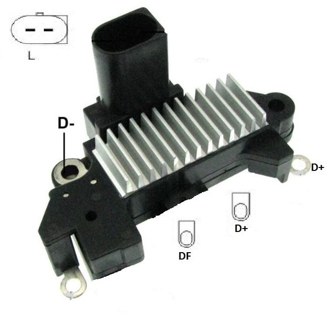 REGULADOR VOLTAGEM ALTERNADOR GOL 01/02-PARATI -SANTANA 14V CP - IKR5082  
