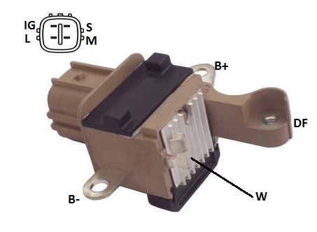 REGULADOR VOLTAGEM ALTERNADOR TOYOTA HILUX/COROLLA 08/14,3V CN - IKR5124  