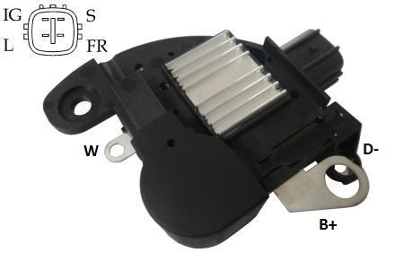 REGULADOR VOLTAGEM ALTERNADOR 12V. TOYOTA COROLLA 18VVTI0  2008 ATE 2011 90AH - IKR5136  