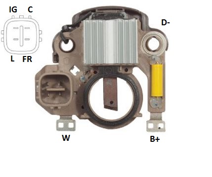 REGULADOR VOLTAGEM ALTERNADOR 14V HONDA FIT 15 06/08 - IKR5174  