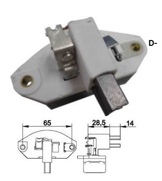 REGULADOR VOLTAGEM 14V MAXION MF265, MF275, MF272 - IKR527 IKRO