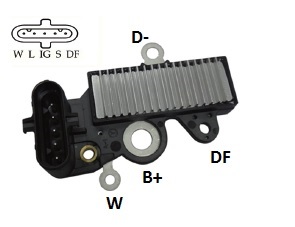 REGULADOR VOLTAGEM ALTERNADOR 28V VWCAMINHÃO 15180/AXOR 18SI - IKR5338  