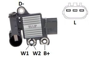 REGULADOR DE VOLTAGEM VALEO HYUNDAI HR 2015 / 2016 COM MOTOR EURO 5 (IKRO) - IKR5357
