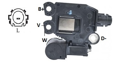 REGULADOR VOLTAGEM ALTERNADOR 14V TOYOTA ETIOS - IKR5492  