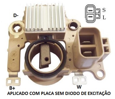 REGULADOR VOLTAGEM ALTERNADOR PAJEROGLSTURBODIESEL200 0/EMPILH - IKR5858  