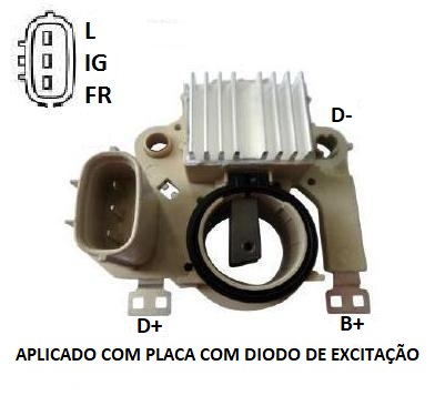 REGULADOR VOLTAGEM ALTERNADOR 14V   CIVIC 97/003PINOSI-M318ACURA - IKR5891  