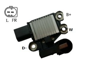 REGULADOR VOLTAGEM VALEO TOYOTA ETIOS 17-18 - COROLLA 16-17 - IKR5923  