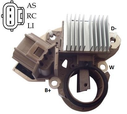 REGULADOR VOLTAGEM ALTERNADOR 12V FORD  FUSION 03/08 - IKR5970  