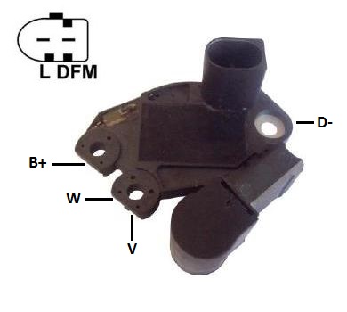 REGULADOR VOLTAGEM 14V VOLKSWAGEN GOL, VOYAGE, FOX - IKR5980