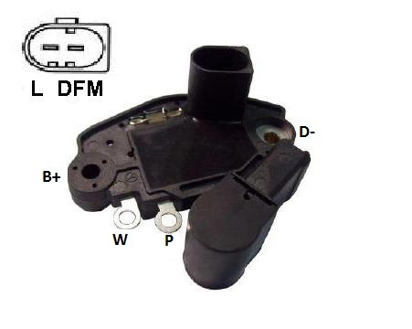 REGULADOR VOLTAGEM ALTERNADOR 14V VW FOX 2013 VALEO/AUDI - IKR5986  