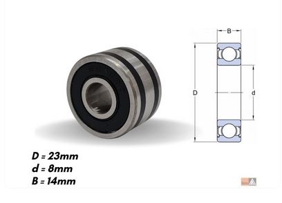 ROLAMENTO B823D ALTERNADOR 8X23X14 - IKR823D IKRO