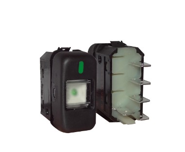 INTERRUPTOR TECLA MERCEDES BENZ 88-12 PRETO 24V 1 POSIÇÃO - K3931019