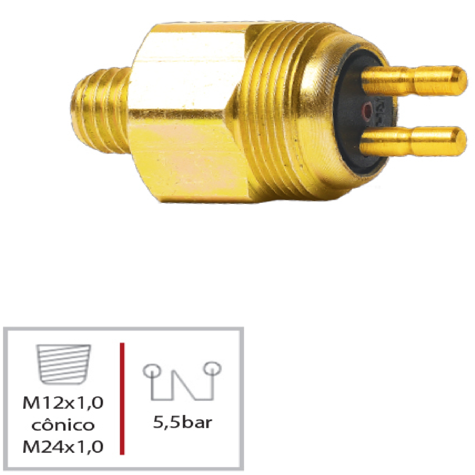 INTERRUPTOR DE ALARME DE FREIO M.BENZ ÔNIBUS E CAMINHÕES DIVERSOS - MARFLEX 7337