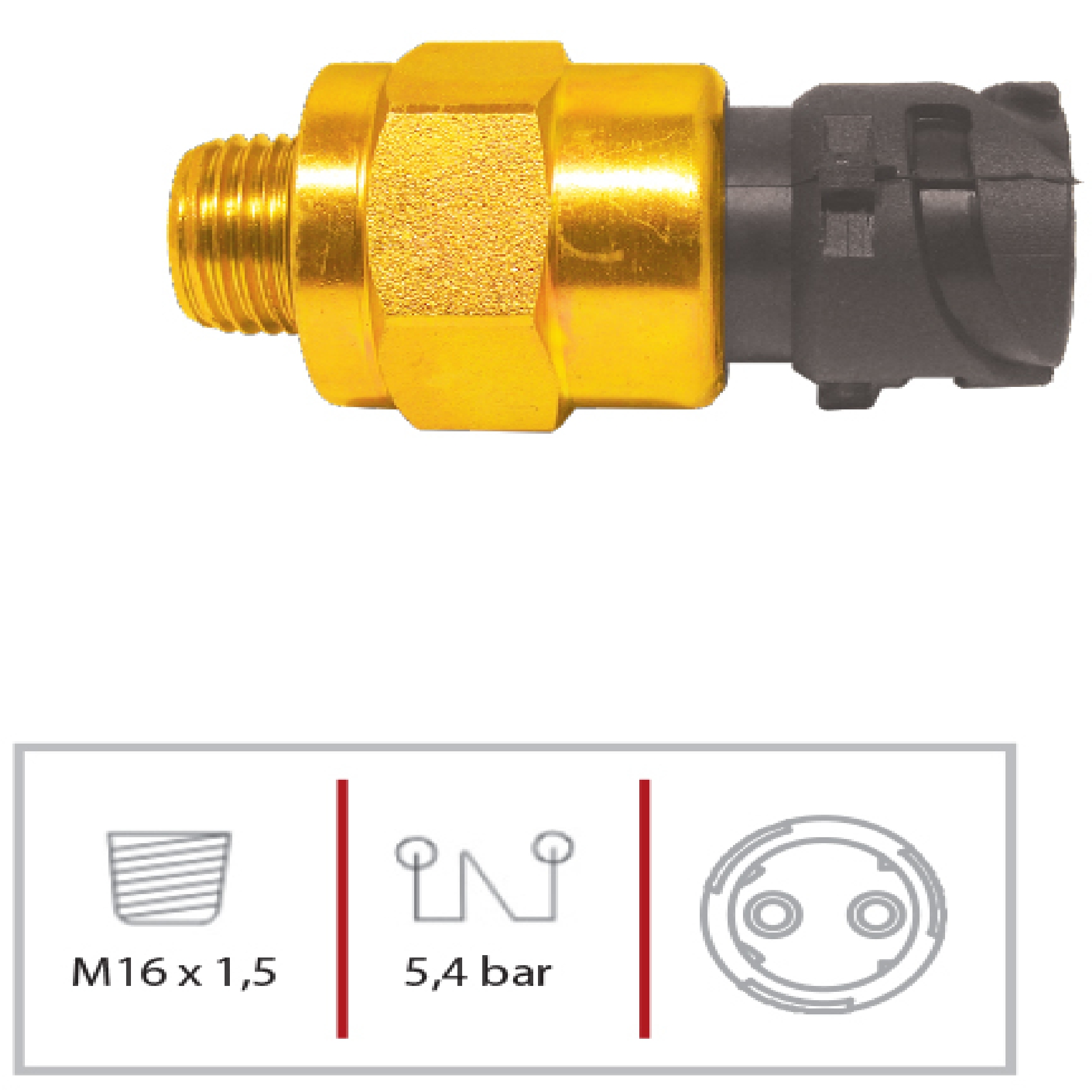 INTERRUPTOR DE ALARME DE FREIO VOLVO ÔNIBUS E CAMINHÕES  ORIGINAL 20424060  - MARFLEX 5584
