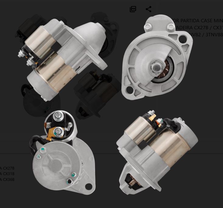MOTOR DE PARTIDA MINI ESCAVADEIRA CASE CX27B  CX31B   YAMNAR 3TNV82 12 VOLTS - EURO 20697