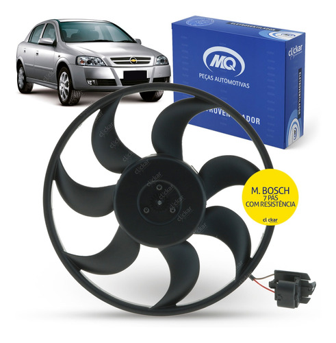 ELETROVENTILADOR GM VECTRA  ASTRA 1997 EM DIANTE COM AR CONDICIONADO MULTI QUALITA- MQ0821