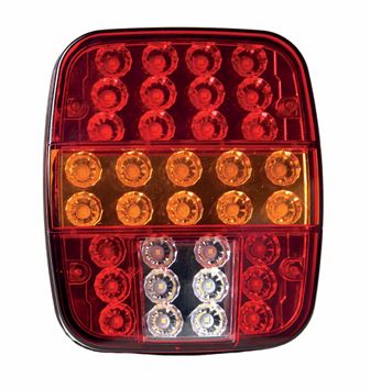 LANTERNA TRASEIRA UNIVERSAL COM VIGIA 12V E 24V LADO ESQUERDO LED - MQ1109 MULTQUALITA