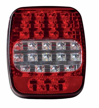 LANTERNA TRASEIRA UNIVERSAL COM VIGIA 12V E 24V LADO ESQUERDO LED - MQ1111 MULTIQUALITA