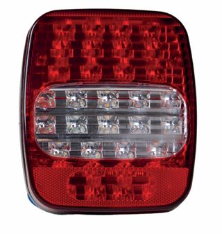 LANTERNA TRASEIRA UNIVERSAL SEM VIGIA 12V E 24V LADO DIREITO LED - MQ1112 MULTQUALITA