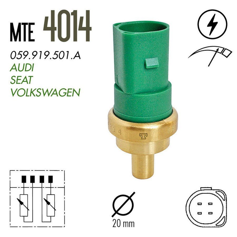 SENSOR DE TEMPERATURA VW GOL G3 G4 1.0 8/16V GASOLINA/FLEX 2001 A 2012 - MTE4014