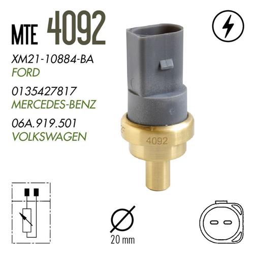 SENSOR DE TEMPERATURA VW GOL G5 - POLO/GOLF SENSOR CINZA  - MTE4092