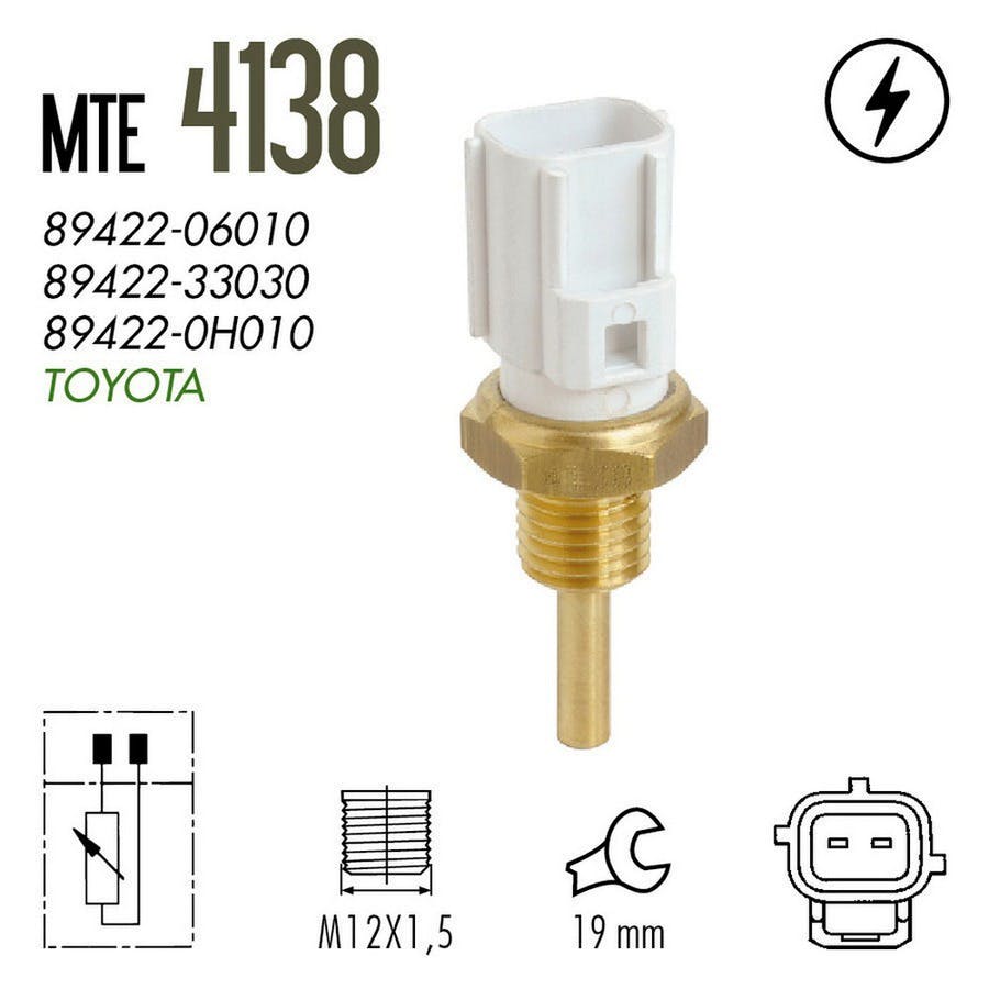 SENSOR DE TEMPERATURA (AGUA) COROLLA 10.. HILLUX 2.5/2.7/3.0 16V 03.. - MTE4138
