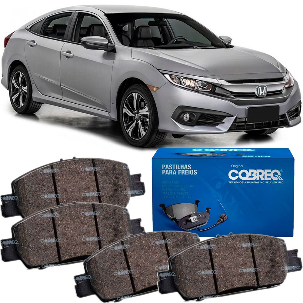 PASTILHA DE FREIO DIANTEIRA HONDA CIVIC EX/EXL/SPORT CVT APOS 2017 - N-1758 COBREQ