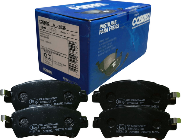 PASTILHA DE FREIO DIANTEIRA NISSAN KICKS CVT APOS 2017 - N-2036 COBREQ