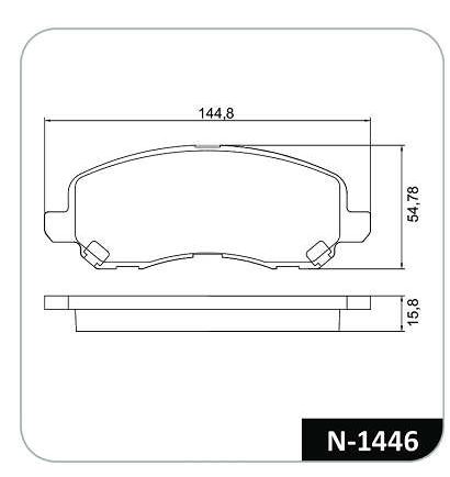 PASTILHA DE FREIO DIANTEIRO MITSUBISHI LANCER - N1446 COBREQ