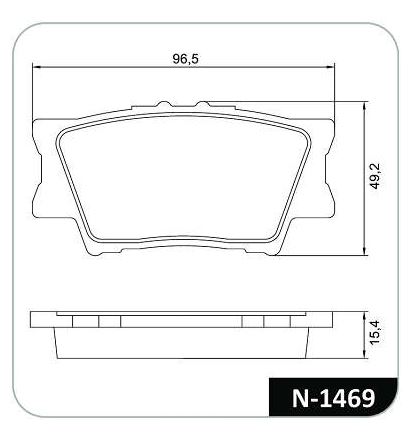 PASTILHA DE FREIO TRASEIRO TOYOTA COROLLA, RAV4 - N1469 COBREQ
