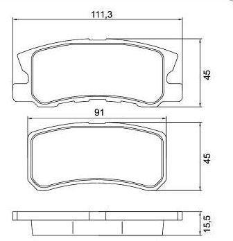 PASTILHA DE FREIO TRASEIRO MITSUBISHI OUTLANDER/PAJERO APOS 2004 - N-1470 COBREQ