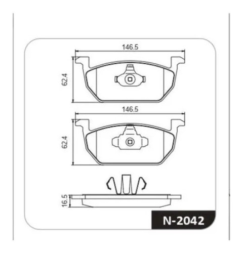 PASTILHA DE FREIO DIANTEIRA VOLKSWAGEN NIVUS/POLO/T-CROSS APOS 2018 - N-2042 COBREQ