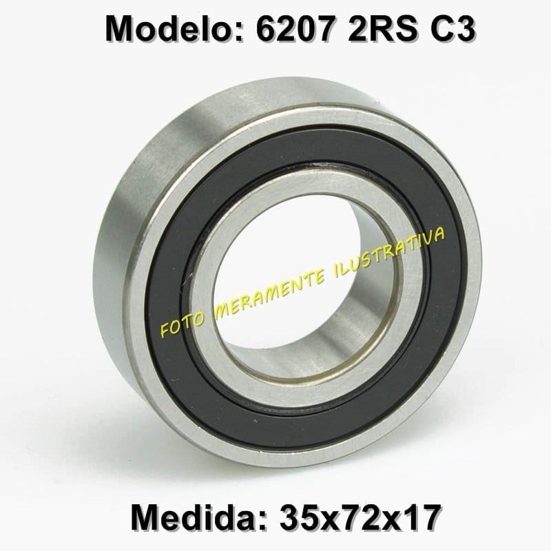ROLAMENTO 6207 2RS VIRABR ESQ NX150/2 - NZT62072RS  