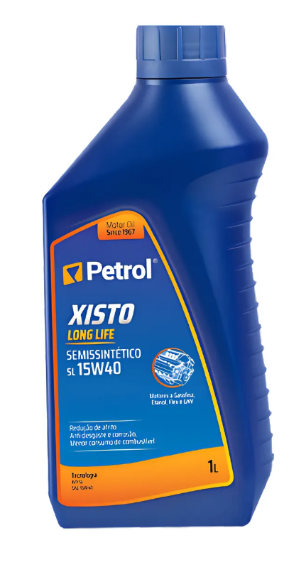 OLEO PETROL XISTO LONG LIFE API SL 15W40 1 LITRO - PET401913 PETROL