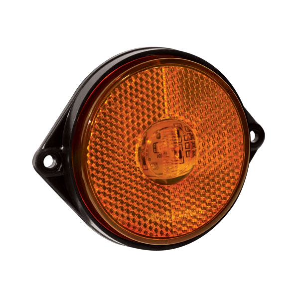 LANTERNA LATERAL COM LED, LENTE EM  ACRILICO E CONCETOR 66mm - AMARELO - PRL04124161 