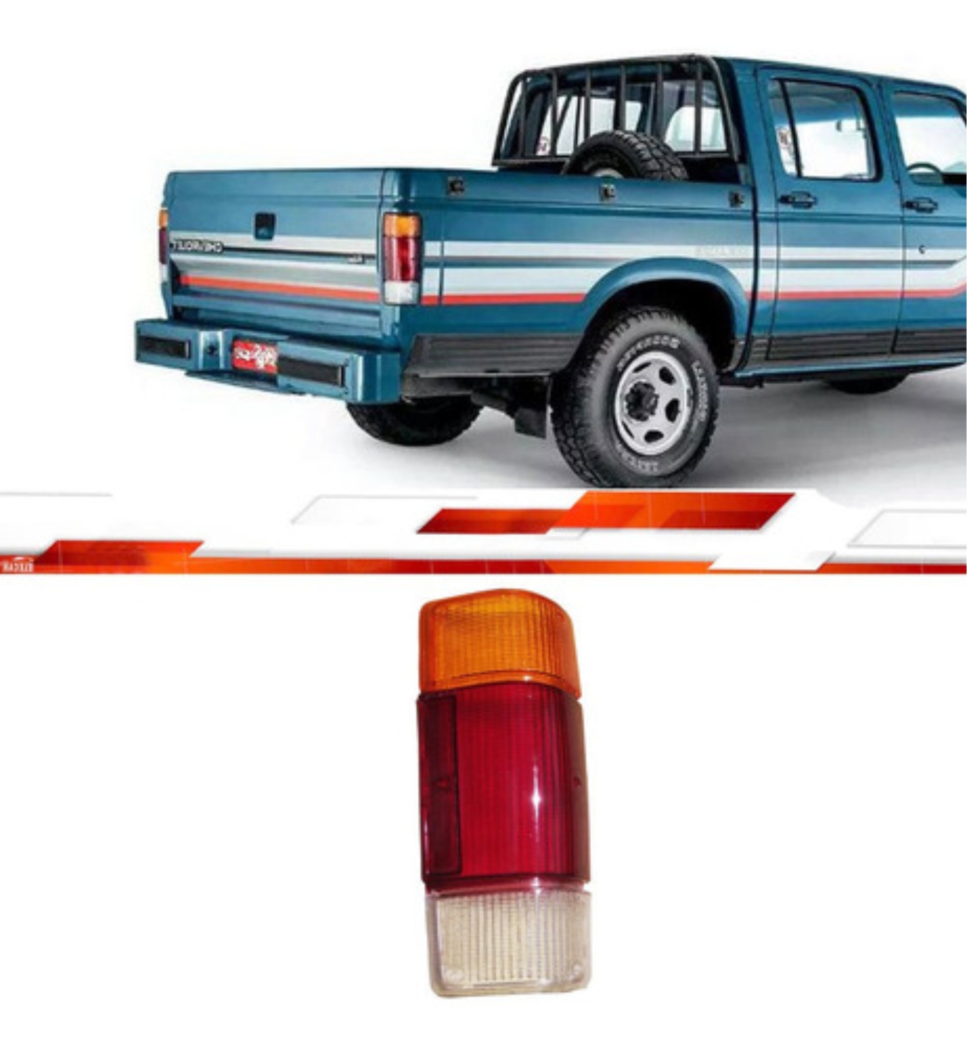LANTERNA TRASEIRA PICKUP CHEVROLET A /G /D20 86 EM DIANTE LD TRICOLOR  - PRL04220109LD 