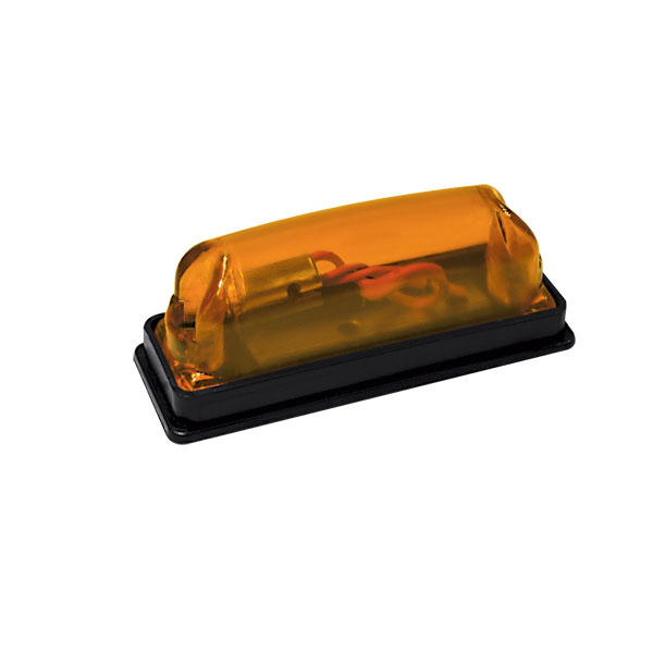 LENTE LANTERNA RETANGULAR PARA FURGAO COM BORDAS ARREDONDADA AMARELA  - PRL04532901AM 