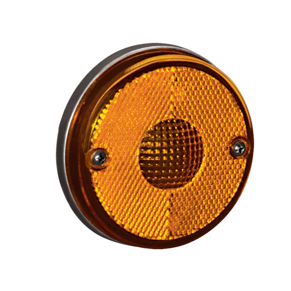 LANTERNA LATERAL UNIVERSAL MENOR PARA  SUPORTE TRASEIRA AMARELA  - PRL05262101AM 