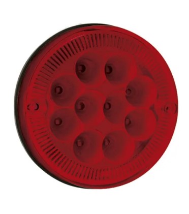 LANTERNA POSIÇAO LUZ E FREIO 10 LEDS BIVOLT VERMELHA - PRADOLUX  PRL07620063