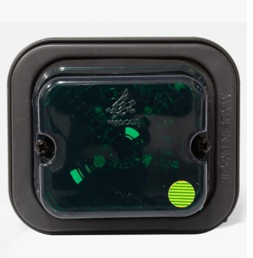 LANTERNA UNIVERSAL LED BIVOLT TIPO MERCOSUL COM LENTE EM ACRÍLICO VERDE - PRL09020072 PRADOLUX
